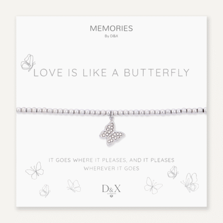 Memories Love Is Like A Butterfly Bracelet